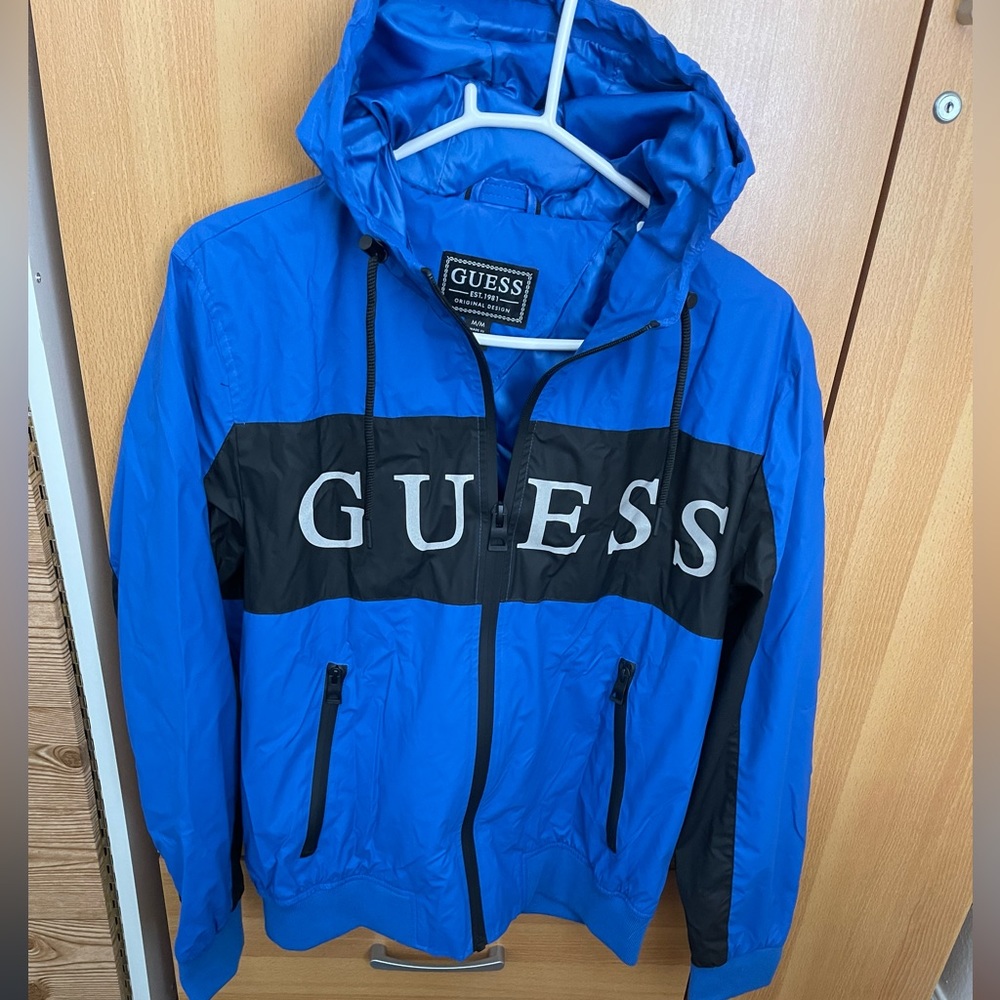 Guess Hoodie Logo Windbreaker for Men